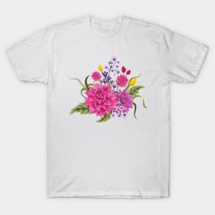 Vintage Botanical Floral Flower T-Shirt